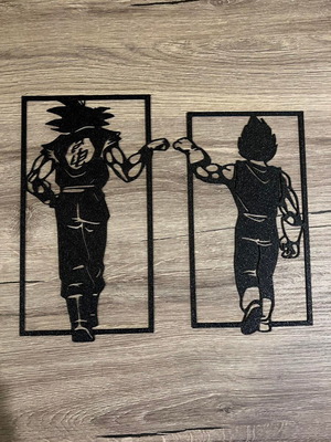 Goku & Vegeta Dragon Ball wall mounts new