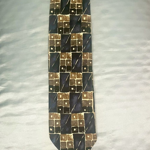 Tie with vintage pattern Marks & Spencer like new, blue and brown