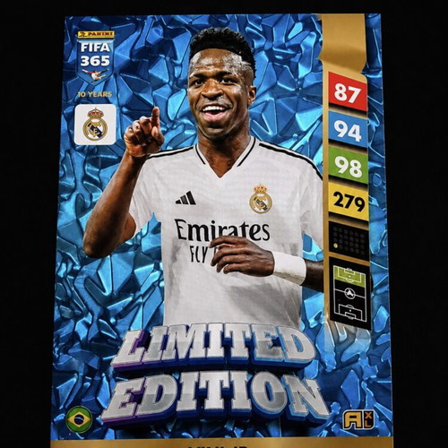 Panini FIFA 365 Limited Edition Vini Jr. card like new, Real Madrid