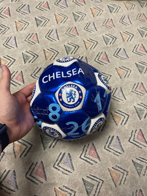 Chelsea football ball used with authentic signatures