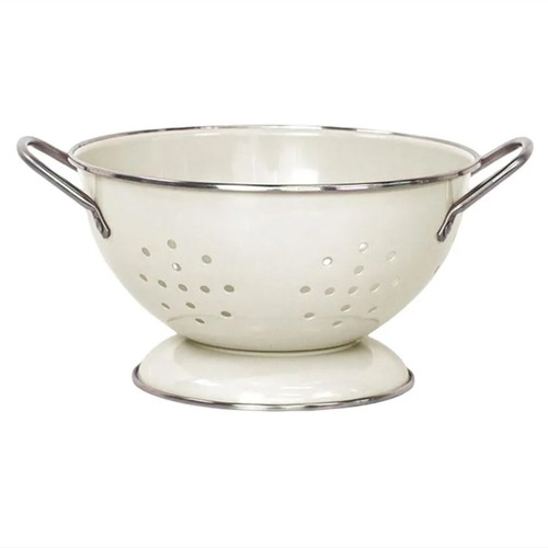 Enamel Colander Bowl Retro French Style like new