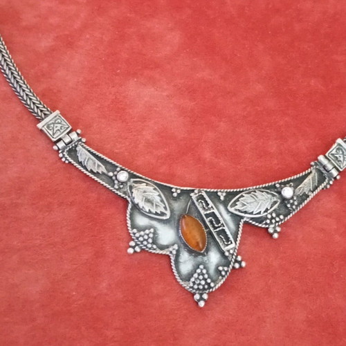 925 Gianniotiko necklace used with amber 40cm