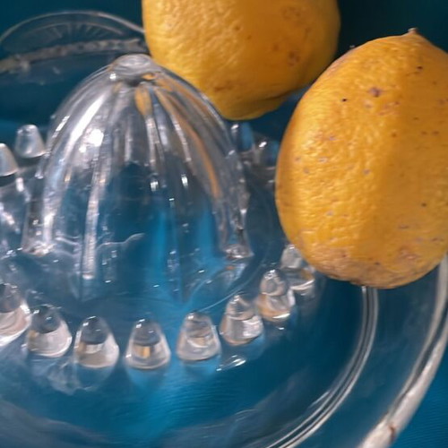 Glass lemon squeezer old piece new