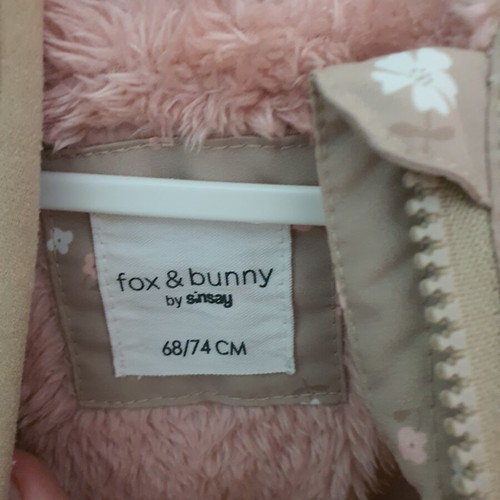 Baby jumpsuit with fleece lining size 68-74 like new