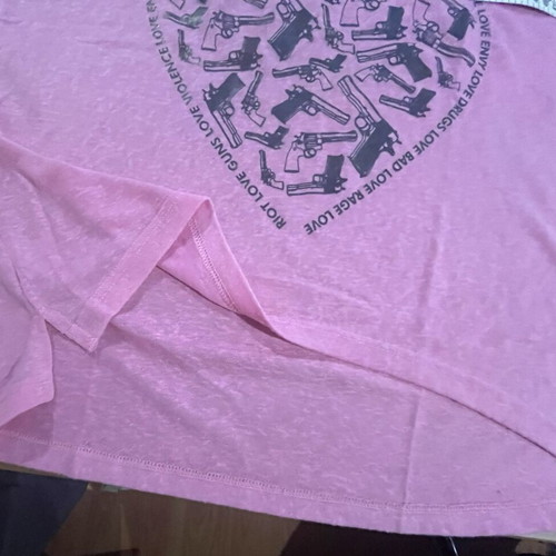 Women's pink blouse like new with zipper and side slits