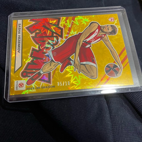 Kaboom Sasha Vezenkov Euroleague Olympiakos 5/10 Gold new