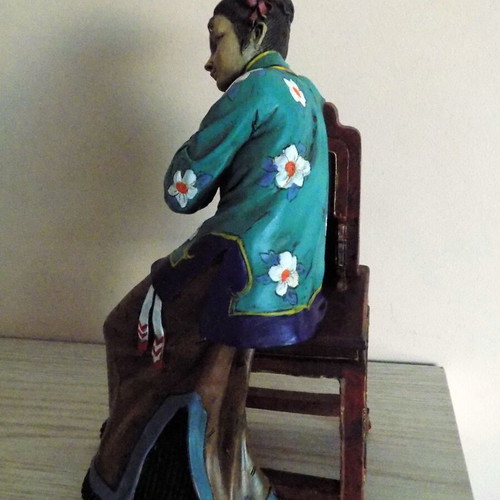 Chinese figurine used, vintage, hard material, 16 cm