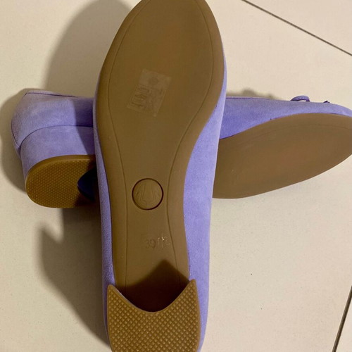 Mourtzi ballerinas new, leather suede, purple color