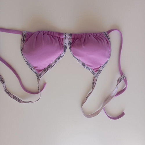 Calvin Klein bikini set like new, medium bottom, small top, black and purple
