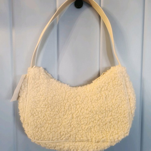 H&M shoulder bag new, cream with soft fluffy body
