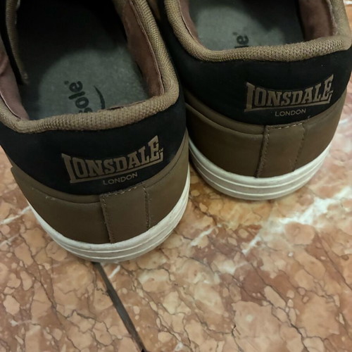 Lonsdale men's shoes used, leather, size 46 brown with laces