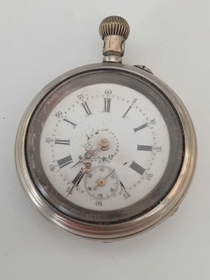 Antique Large Silver Pocket Watch by Gerlinde Rubis used