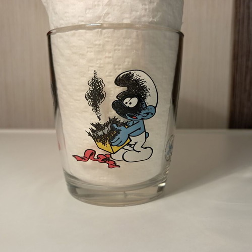 Nutella Smurfs Glass Collectible 2011 New