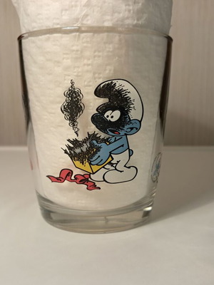 Nutella Smurfs Glass Collectible 2011 New