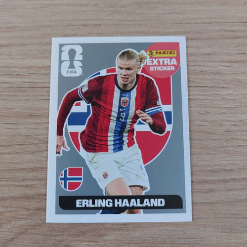 Panini Extra Erling Haaland Silver Sticker World Cup 2026 like new