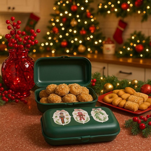 Tupperware Twin Rectangular Xmas Edition new