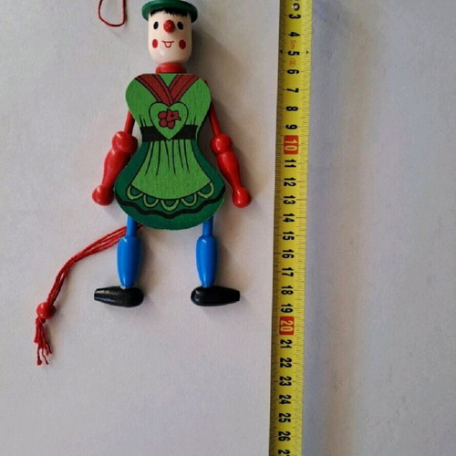 Wooden baby room decorations used, marionettes and hanger
