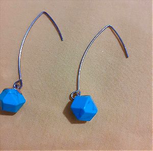 Κρεμαστά σκουλαρίκια με μπλε λίθους