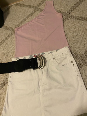 Clothing set used, 2 pieces with belt