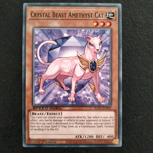 Crystal Beasts Yu-Gi-Oh SXG1 new cards in sleeve