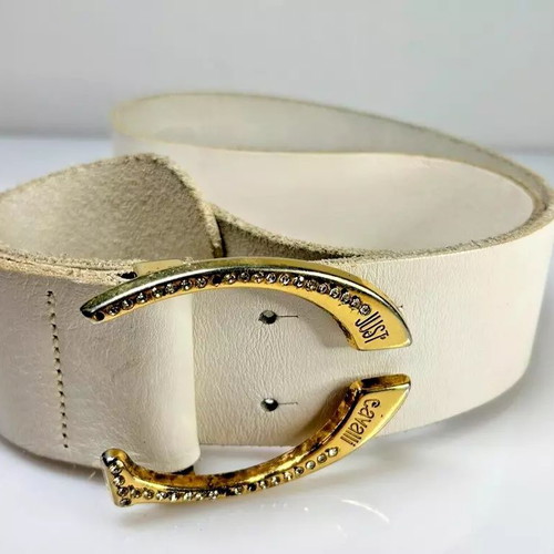 Just Cavalli white leather women's belt used
