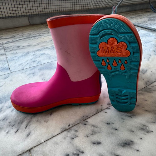 Marks & Spencer Waterproof Girls' Rain Boots Size 34.5 Like New