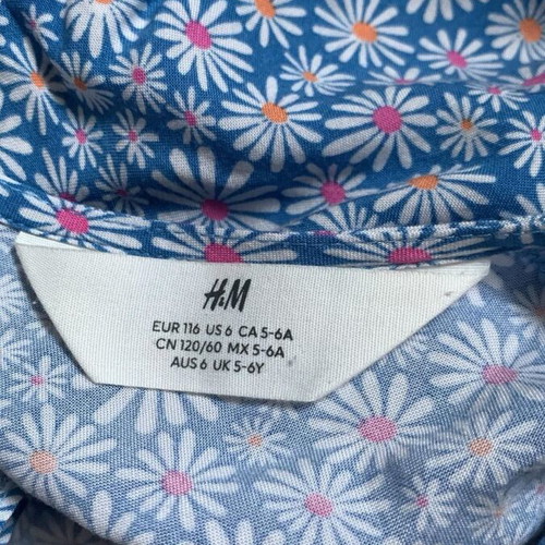 H&M Floral Girls' Jumpsuit with Daisies Like New, Size 6