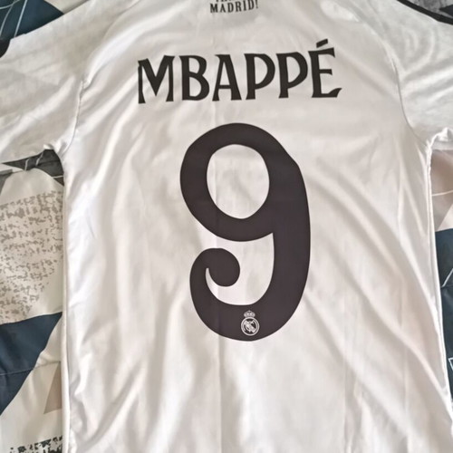 Mbappé Real Madrid football jersey, official replica