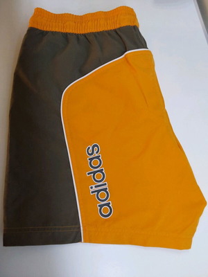 Adidas men's swim shorts like new, orange, size L