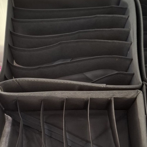 Set of 4 fabric drawer organizers new, gray