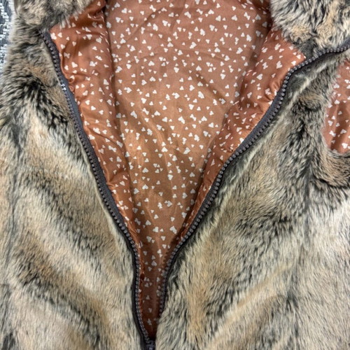 Fur vest like new, beige, size XS