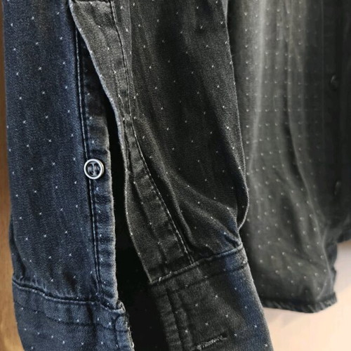 Pull & Bear grey faded polka dot shirt XL like new