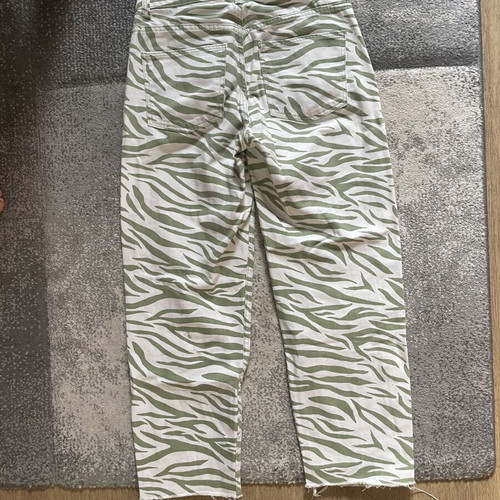 Bershka jeans size S like new, green, lightweight material