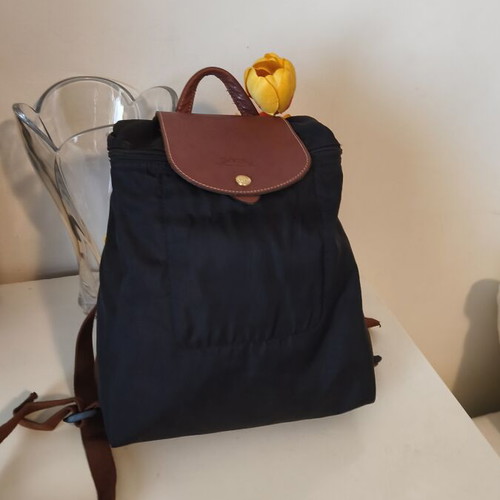 Longchamp Le Pliage backpack, authentic black