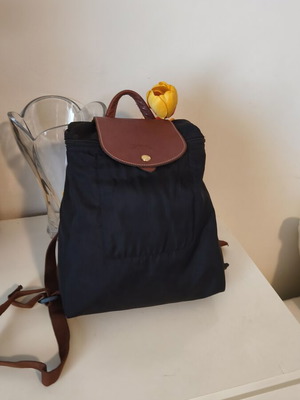 Longchamp Le Pliage backpack, authentic black