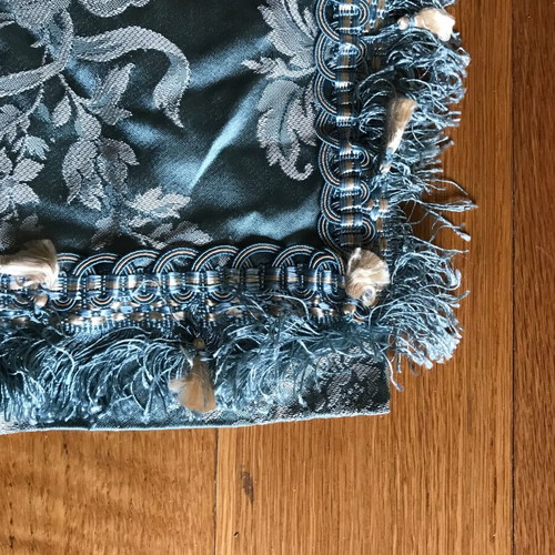 Set of 2 Silk Brocade Antique Curtains