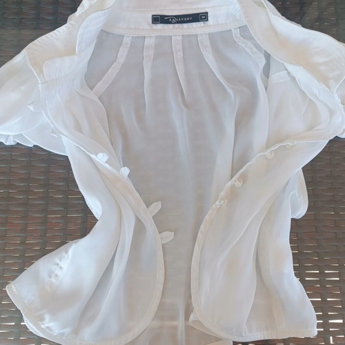 Raxevsky white crop top blouse size M like new