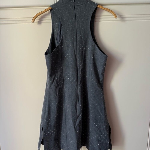 Vassia Kostara grey mini dress with sparkles new, size small