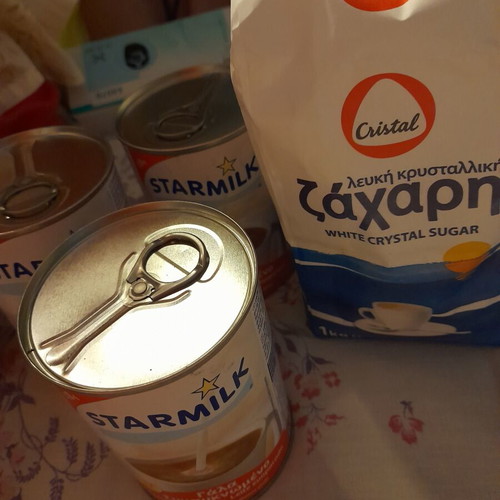 Evaporated Milk and Sugar Pack New, 3 Cans and 1 Sugar