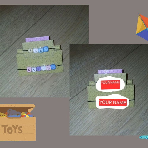 Lego handmade frame like new, customizable names