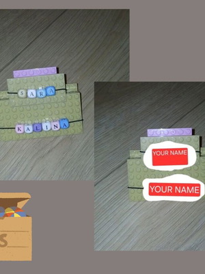 Lego χειροποίητη κορνίζα σαν καινούργια, με δυνατότητα ονομάτων