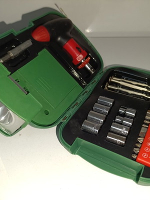 Vintage torch with tools brand new in box