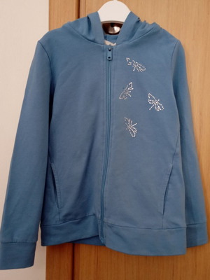 Ovs kids cardigan used, blue, for girls 6-7 years old