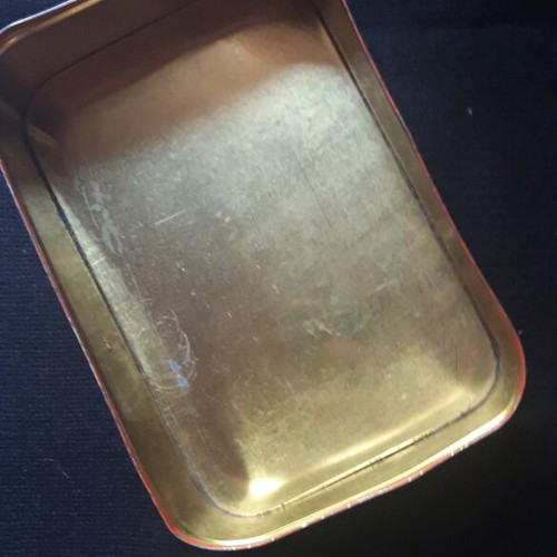 Papadopoulou biscuit metal box used, Frutacrem