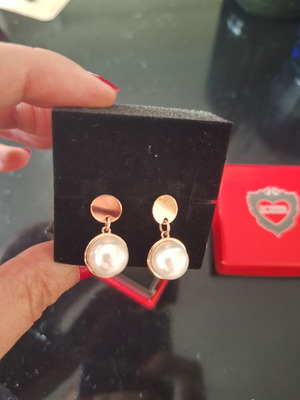 Loisir Rose-Gold Earrings with Pearl Like New