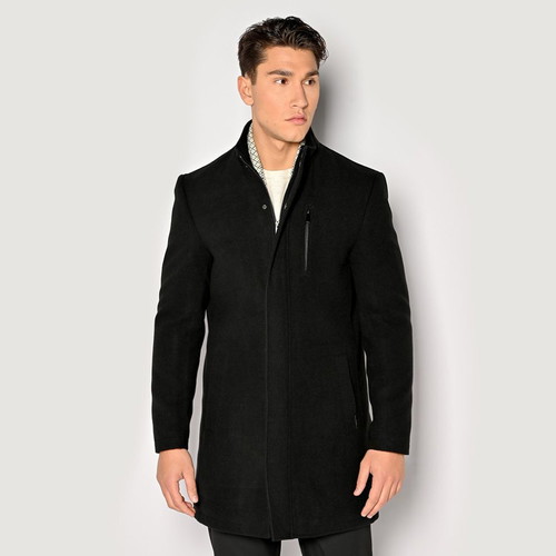 Sogo men's black half coat new, regular fit