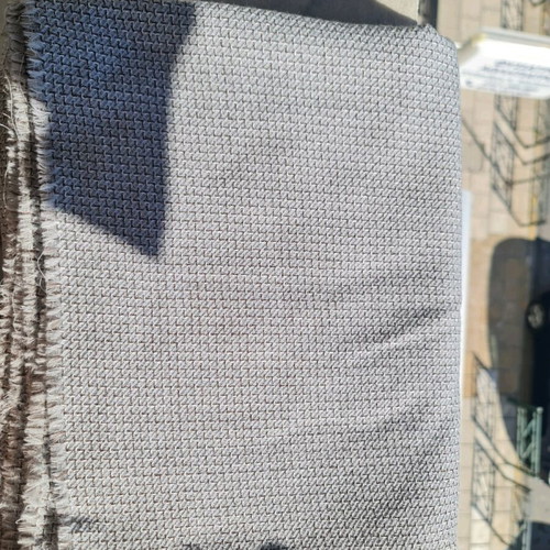 Fine woolen fabric gray checkered