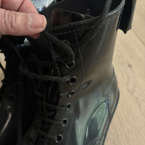 Red Valentino rubber ankle boots used, size 40, black