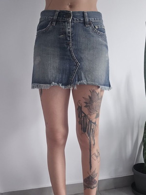 Moritz 90's jean skirt, small, blue