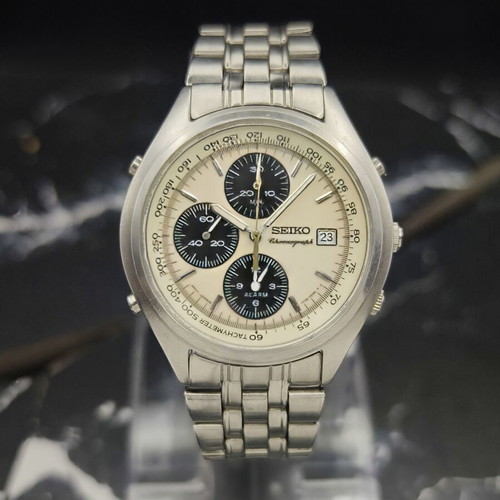 Seiko 7T32-7C60 "Panda" Alarm Chronograph watch, vintage 1996